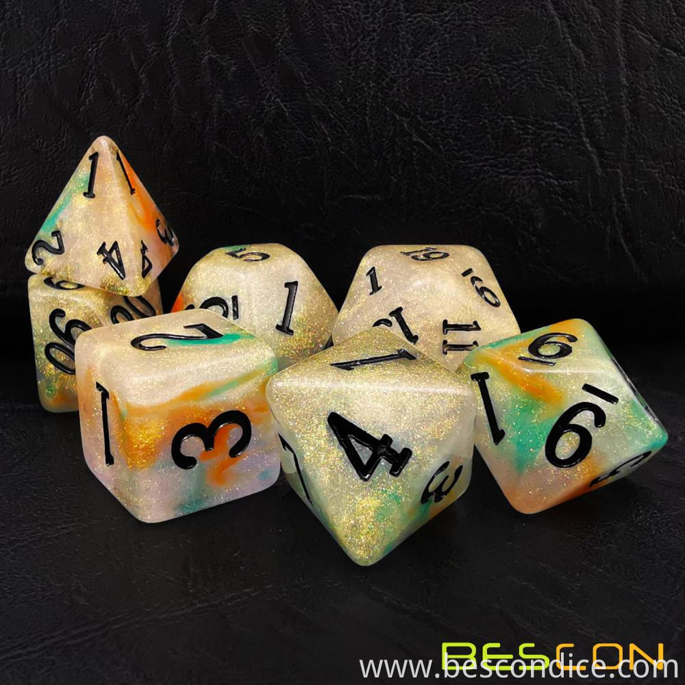 Resin Handmade Dice Gold Ore 3 Resin Handmade Dice Gold Ore 3